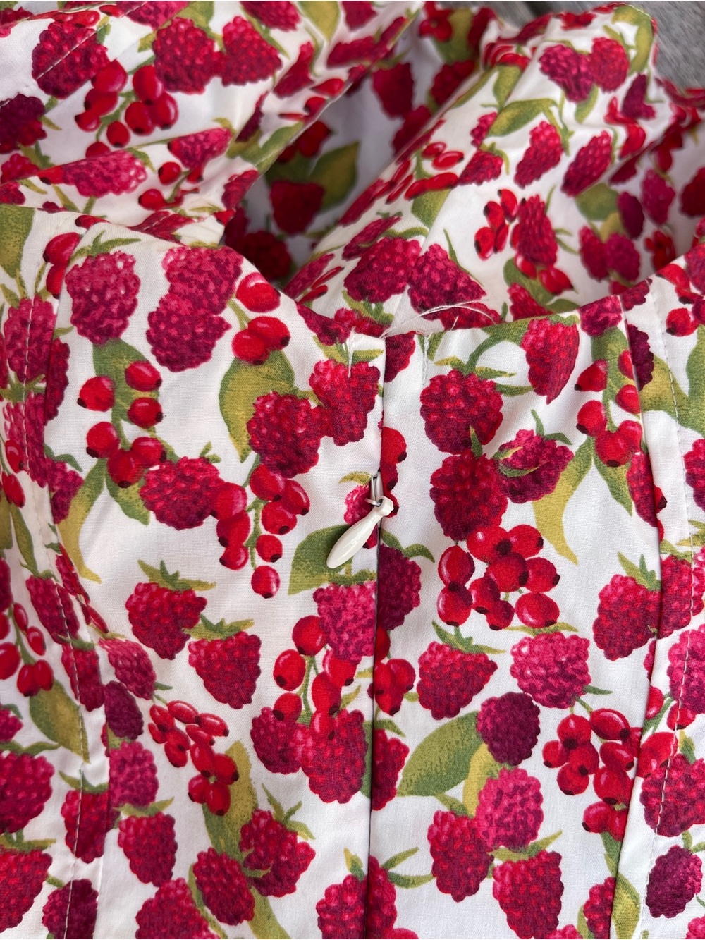 Women’s Red Floral Summer Dress - Sleeveless Cotton Sundress - Picture 11 of 13